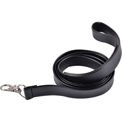 Obroża BDSM BR94 czarna ze smyczą - 1 2