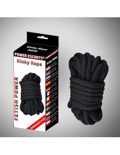 Lina BDSM Kinky Rope Black Soft Bondage Rope 5 m - Liny, sznury BDSM - 1 2