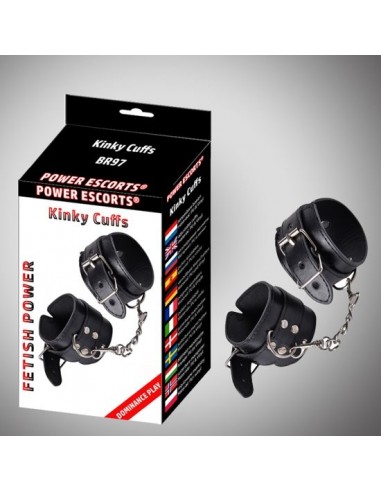 Kajdanki erotyczne Kinky Cuffs Black Adjustable Cuffs - Kajdanki erotyczne - 2