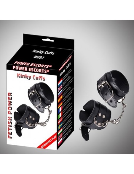 Kajdanki erotyczne Kinky Cuffs Black Adjustable Cuffs - Kajdanki erotyczne - 2
