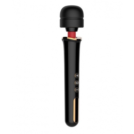 Masażer łechtaczki Powerwand Gold Black Big Size – 12 prędkości, czarno-złoty - 2