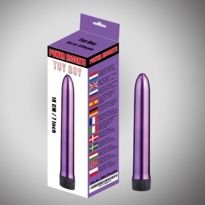 Wibrator klasyczny Toy Boy Purple 18 cm - 1 2