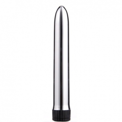 Wibrator klasyczny Toy Boy Silver 18 cm srebrny - 1