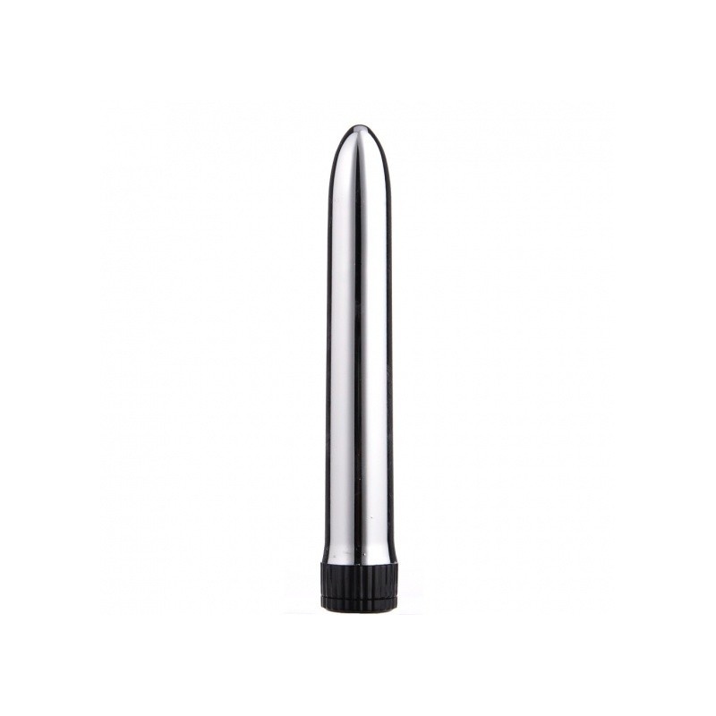 Wibrator klasyczny Toy Boy Silver 18 cm srebrny - 1