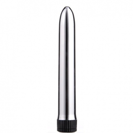 Wibrator klasyczny Toy Boy Silver 18 cm srebrny - 1
