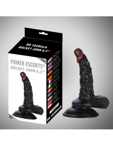 Dildo Rocket John Black Realistic Dildo 17 cm - Dilda realistyczne - 2
