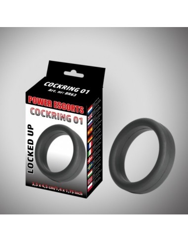 Pierścień erekcyjny Cockring 01 Black Cockring 3,5 X 4,5 Cm - Pierścienie erekcyjne niewibrujące - 2