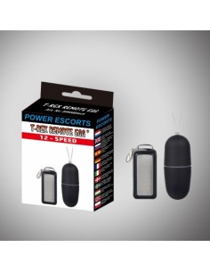 Jajeczko wibrujące T Rex Remote Egg Black Remote 12 Funkcji - Wibratory Jajeczka - 1