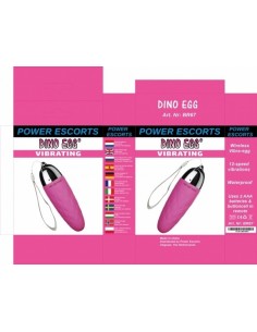 Jajeczko wibrujące Dino Egg Pink Big Egg 10,8x3,4 cm - Kulki Gejszy i Jajeczka Wibrujące - 1 2