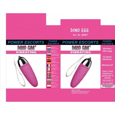 Wibrujące jajko Dino Egg różowe 10,8 cm x 3,4 cm - 1 2
