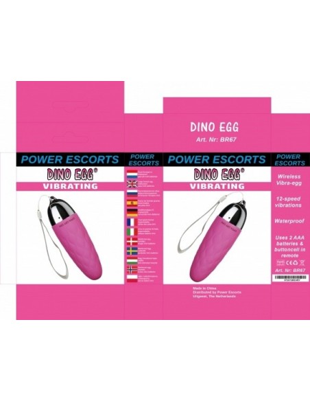 Jajeczko wibrujące Dino Egg Pink Big Egg 10,8x3,4 cm - Kulki Gejszy i Jajeczka Wibrujące - 2