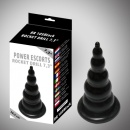 Korek analny Power Escorts Rocket Drill 18,5 cm Czarny - 2