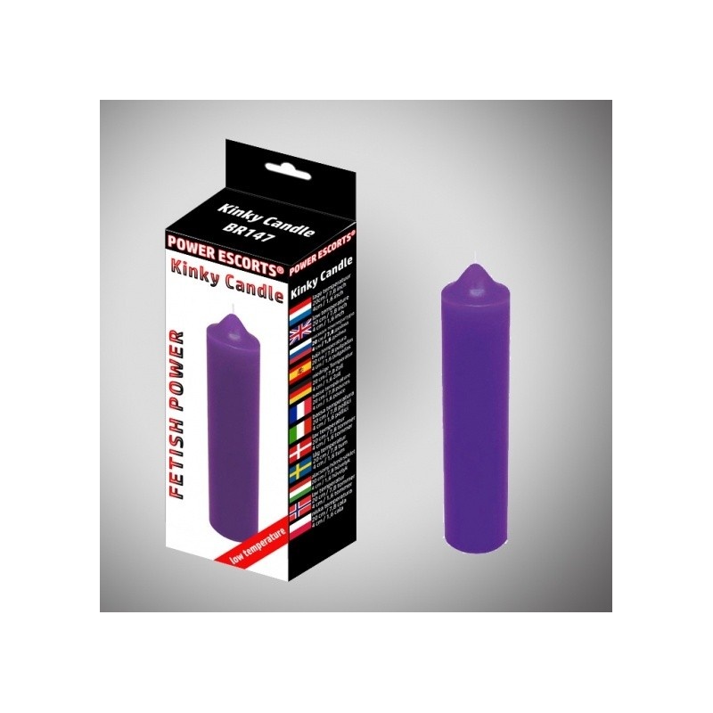 Świeca do masażu Kinky Candle 20 cm fioletowa - 1