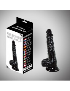 Dildo Rocket John  Black Dildo 20 cm - Dilda realistyczne - 1