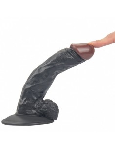 Dildo Rocket John Black Realistic Dildo 20 cm - Dilda realistyczne - 1