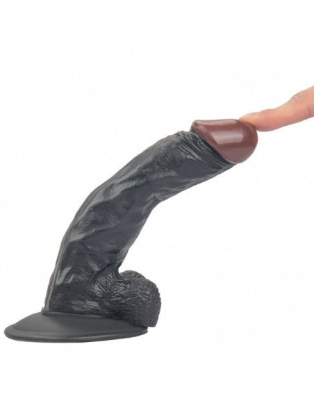 Dildo Rocket John Black Realistic Dildo 20 cm - Dilda realistyczne - 1