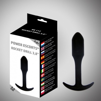 Analplug Rocket Drill 9,6 cm czarny - 1