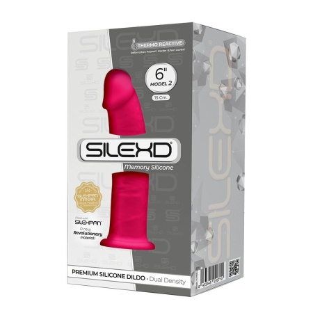 Dildo Model 2 Różowy Silikon Termoreaktywny z Przyssawką 15 cm - 2