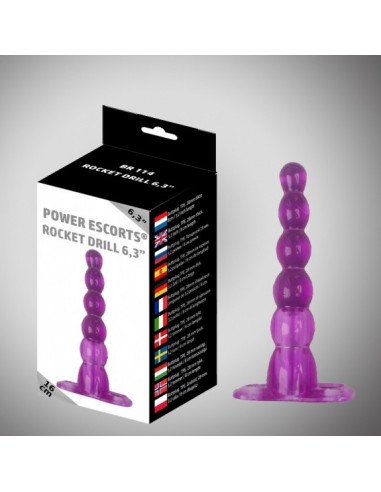 Duży korek analny Rocket drill purple big anal plug 16 cm - Duże Korki Analne - 1