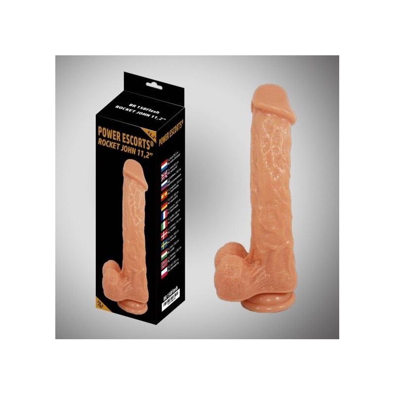 Dildo Rotacyjne Rocket John 28,5 cm Cieliste - 2