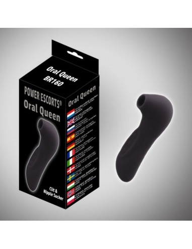 Stymulator łechtaczki Oral Queen Black Clit Sucker Rechargeable - Stymulatory łechtaczki bezdotykowe - 1