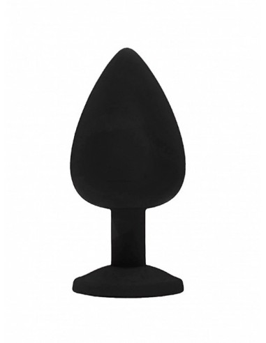 Buttplug Diamond King Medium Black With Black Stone 8x3,5 cm - Korki analne pozostałe - 1