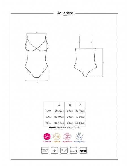 Jolierose body czerwone  S/M - Body - 5