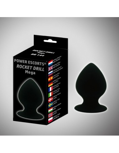 Duży korek analny Rocket drill big suction cup 11,4x6,2 cm - Duże Korki Analne - 1