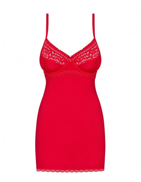 Bielizna Nocna Jolierose Koszulka I Stringi Czerwone  S/M - Koszule nocne - 2