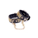 Kajdanki erotyczne Handcuffs With Cristals 3 Cm Gold - 1