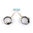 Kajdanki erotyczne Handcuffs With Cristals 3 Cm Gold - 2