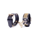 Kajdanki erotyczne Handcuffs With Cristals 3 Cm Gold - 3