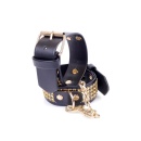 Kajdanki erotyczne Handcuffs With Cristals 3 Cm Gold - 4