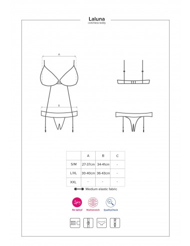 Laluna body otwarte czarny L/XL - Body - 7