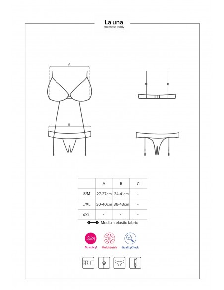 Laluna body otwarte czarny L/XL - Body - 7