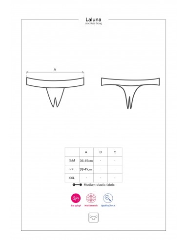 Kusząca bielizna Laluna Figi Otwarte Czarne  S/M - Figi - 9