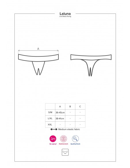 Kusząca bielizna Laluna Figi Otwarte Czarne  S/M - Figi - 9