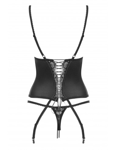 Zestaw Laluna Gorset I Stringi Czarny - Komplety bielizny erotycznej - 6