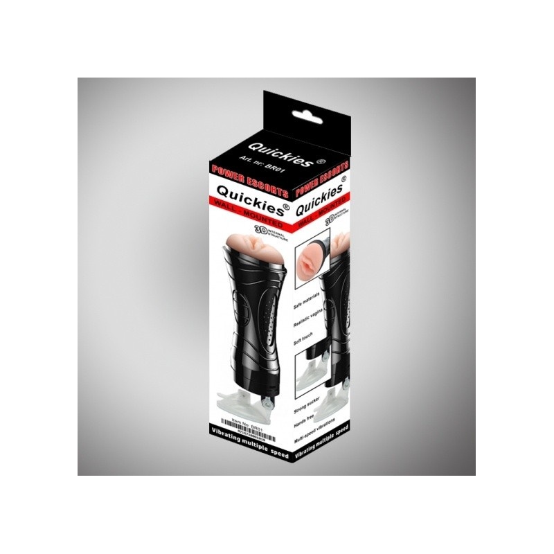 Masturbator naścienny Quickies Black 24 cm - 3
