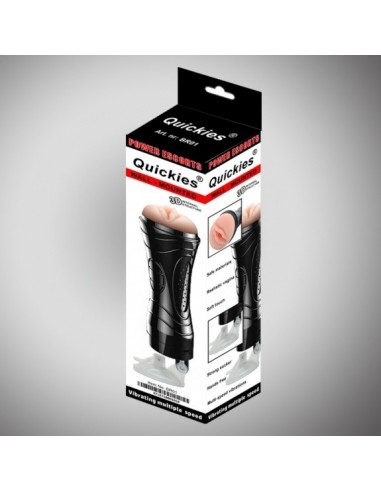 Masturbator Z Wibracją Quickies Black Wallmounted - Masturbatory i Sztuczne pochwy - 3