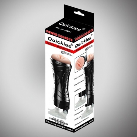 Masturbator naścienny Quickies Black 24 cm - 3