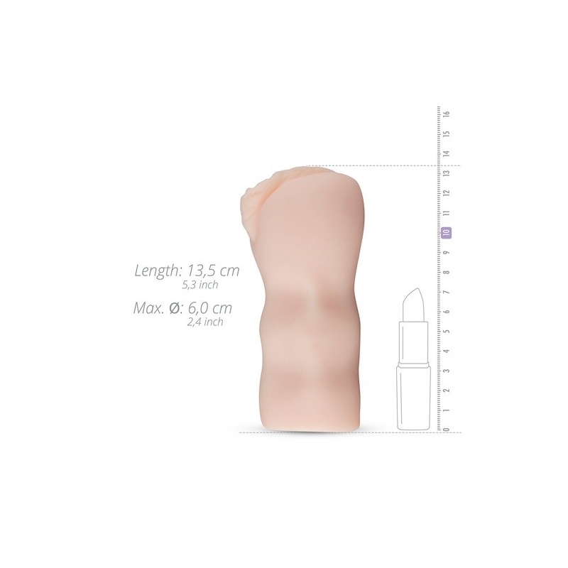 Masturbator Emily Finch - realistyczna wagina z TPR, kanał 13,5 cm z fałdkami i wybrzuszeniami - 5