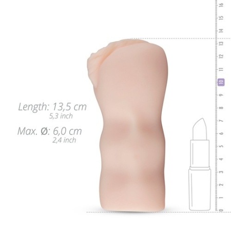 Masturbator Emily Finch - realistyczna wagina z TPR, kanał 13,5 cm z fałdkami i wybrzuszeniami - 5