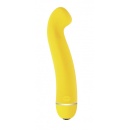 Wibrator Fantasy Phanty Yellow - zakrzywiony silikonowy stymulator punktu G, 20 trybów, 18 cm - 1