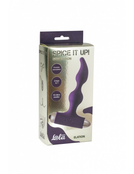 Korek analny wibrujący Spice It Up New Edition Elation Ultraviolet - Kulki i korki analne wibrujące - 3
