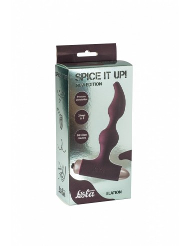 Korek analny wibrujący Spice It Up New Edition Elation Wine Red - Kulki i korki analne wibrujące - 3
