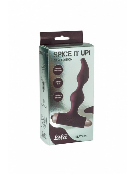 Korek analny wibrujący Spice It Up New Edition Elation Wine Red - Kulki i korki analne wibrujące - 3