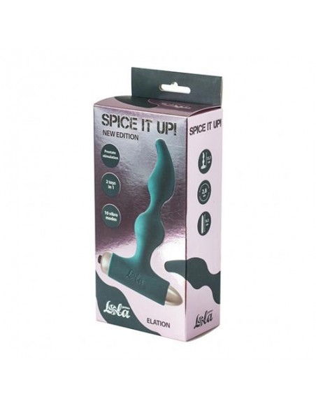 Korek analny wibrujący Spice It Up New Edition Elation Dark Green - Kulki i korki analne wibrujące - 2