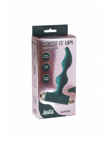 Korek analny wibrujący Spice It Up New Edition Elation Dark Green - Kulki i korki analne wibrujące - 3