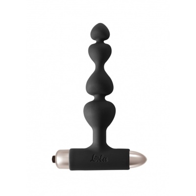 Wibrator analny Excellence Black New Edition - silikon medyczny, 10 trybów wibracji, długość całkowita 15 cm - 1